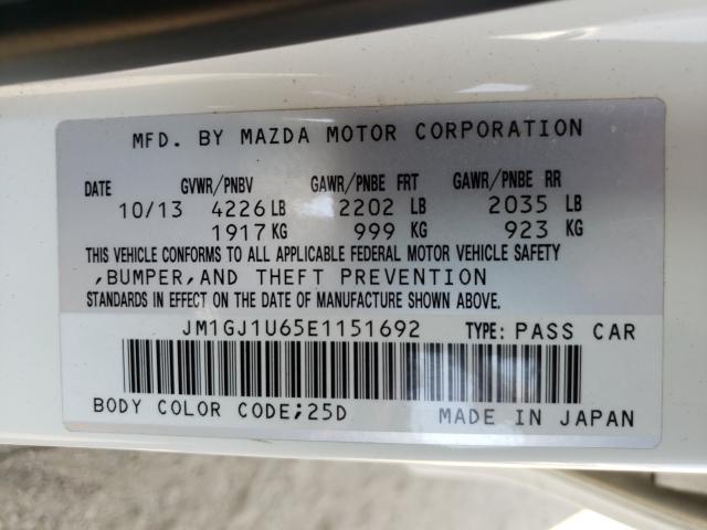 Photo 9 VIN: JM1GJ1U65E1151692 - MAZDA 6 