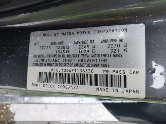 Photo 8 VIN: JM1GJ1U66E1136330 - MAZDA MAZDA6 