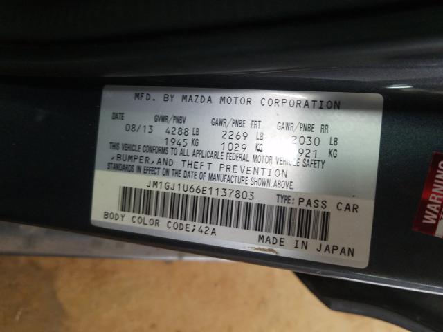 Photo 9 VIN: JM1GJ1U66E1137803 - MAZDA 6 