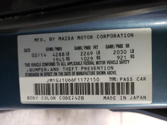 Photo 9 VIN: JM1GJ1U66F1172150 - MAZDA 6 