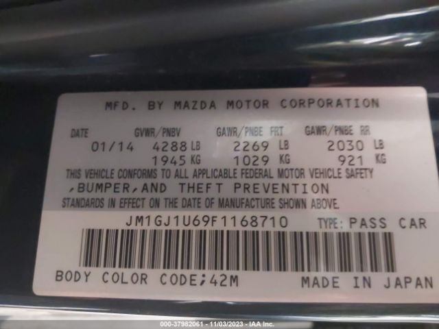 Photo 8 VIN: JM1GJ1U69F1168710 - MAZDA MAZDA6 