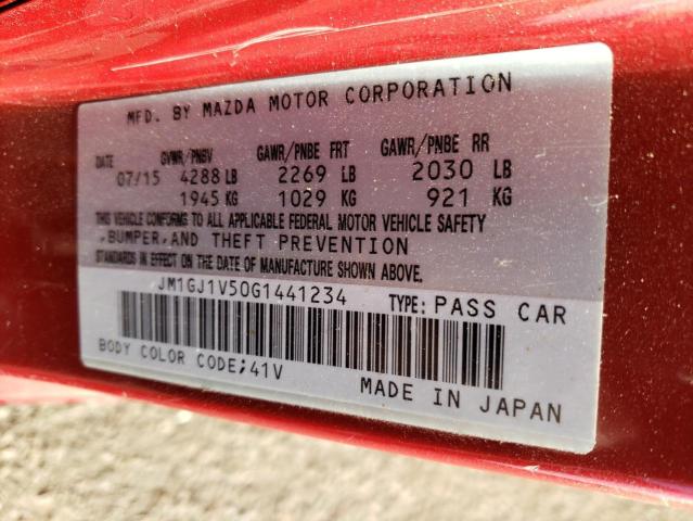 Photo 11 VIN: JM1GJ1V50G1441234 - MAZDA 6 