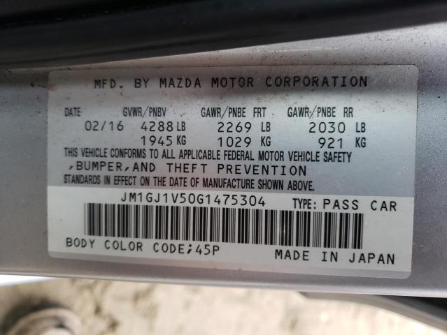 Photo 11 VIN: JM1GJ1V50G1475304 - MAZDA 6 