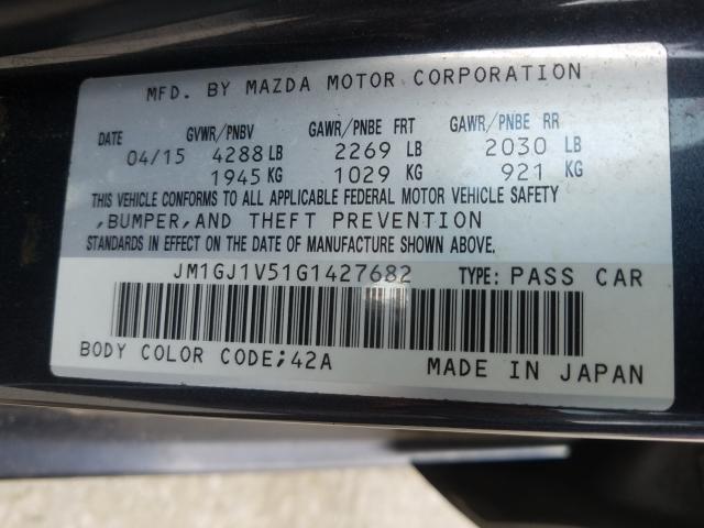 Photo 9 VIN: JM1GJ1V51G1427682 - MAZDA 6 TOURING 