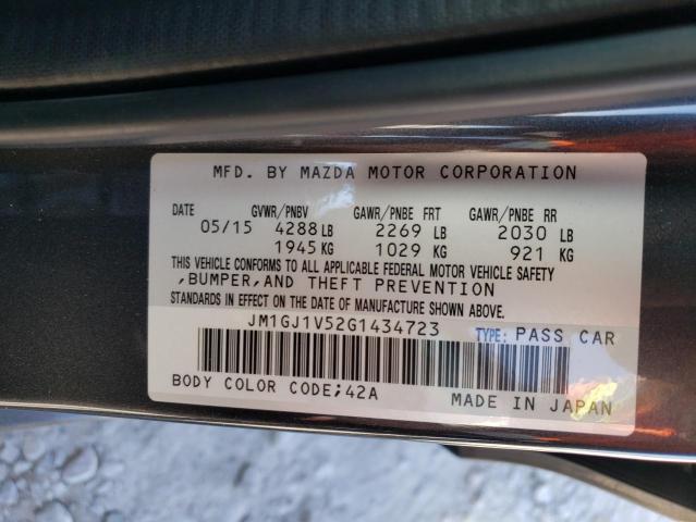 Photo 9 VIN: JM1GJ1V52G1434723 - MAZDA 6 TOURING 