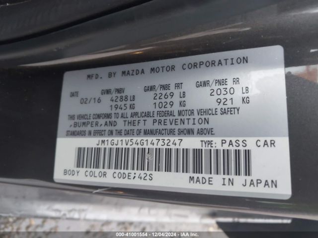 Photo 8 VIN: JM1GJ1V54G1473247 - MAZDA MAZDA6 