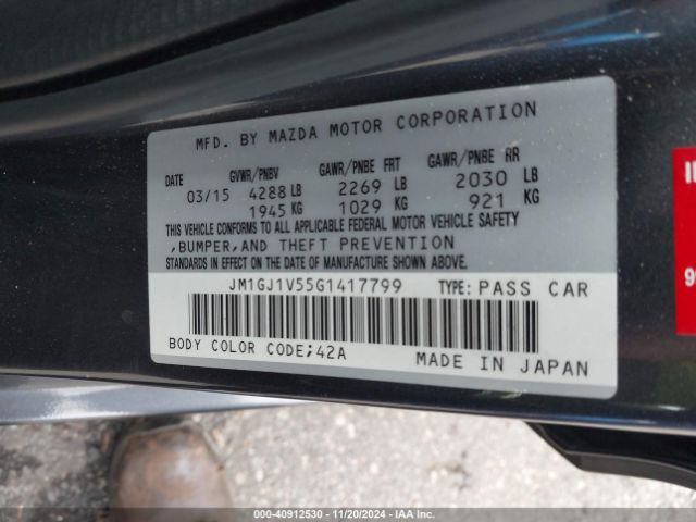 Photo 8 VIN: JM1GJ1V55G1417799 - MAZDA MAZDA6 