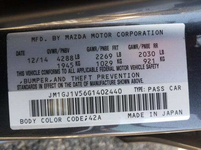 Photo 9 VIN: JM1GJ1V56G1402440 - MAZDA 6 