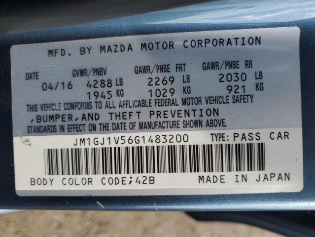 Photo 11 VIN: JM1GJ1V56G1483200 - MAZDA 6 