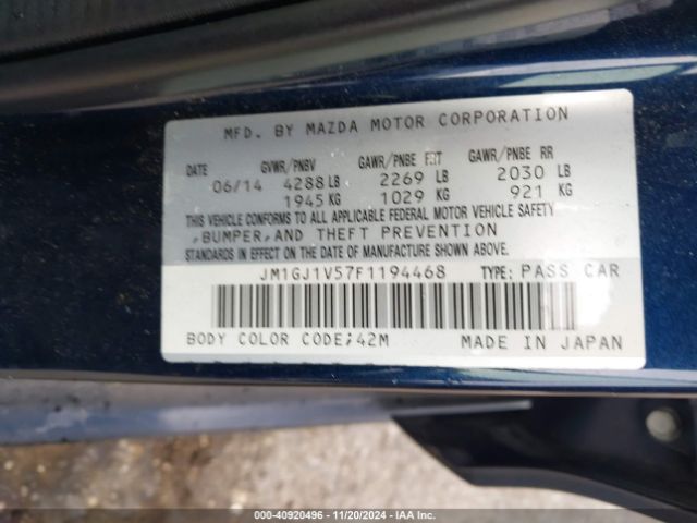 Photo 8 VIN: JM1GJ1V57F1194468 - MAZDA MAZDA6 