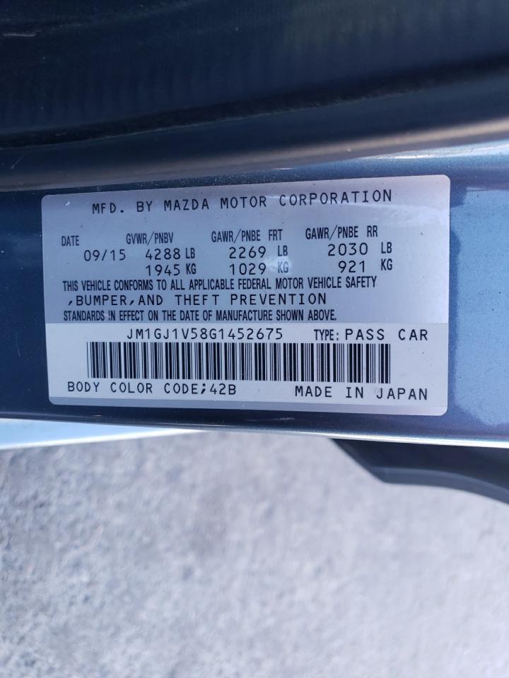 Photo 11 VIN: JM1GJ1V58G1452675 - MAZDA 6 