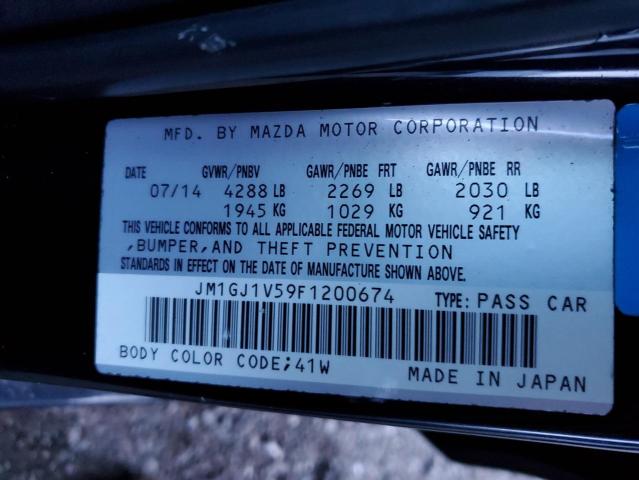 Photo 12 VIN: JM1GJ1V59F1200674 - MAZDA 6 TOURING 