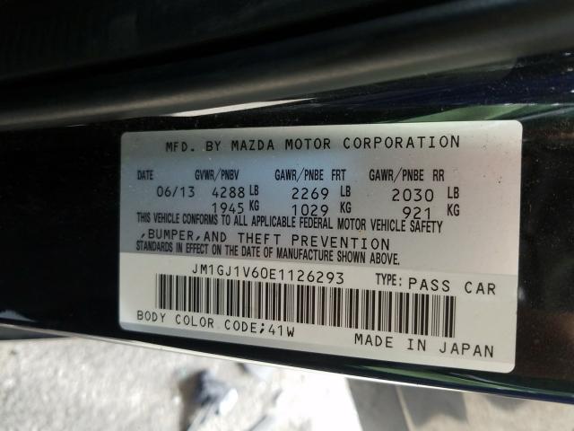 Photo 9 VIN: JM1GJ1V60E1126293 - MAZDA 6 