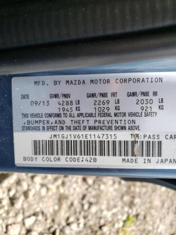 Photo 9 VIN: JM1GJ1V61E1147315 - MAZDA 6 TOURING 