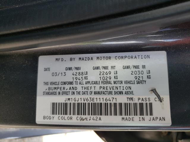 Photo 9 VIN: JM1GJ1V63E1116471 - MAZDA 6 