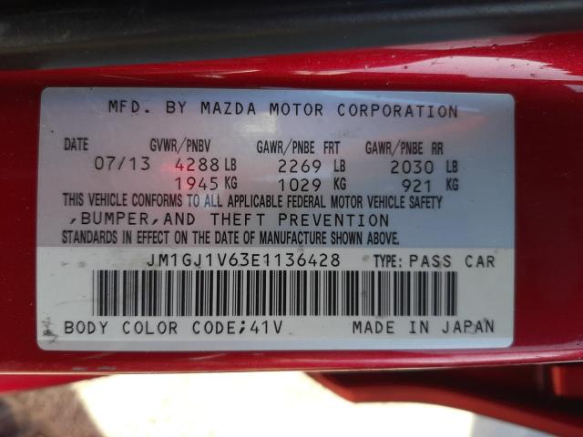 Photo 9 VIN: JM1GJ1V63E1136428 - MAZDA 6 TOURING 