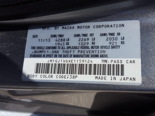 Photo 9 VIN: JM1GJ1V6XE1159124 - MAZDA 6 TOURING 