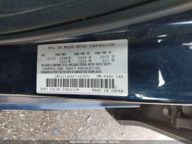 Photo 8 VIN: JM1GJ1V6XF1165071 - MAZDA MAZDA6 