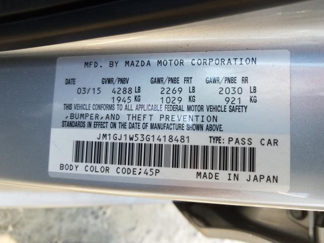 Photo 9 VIN: JM1GJ1W53G1418481 - MAZDA 6 