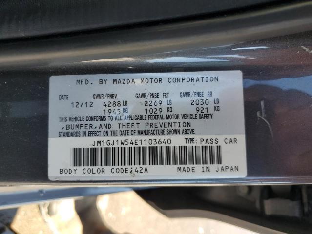 Photo 11 VIN: JM1GJ1W54E1103640 - MAZDA 6 