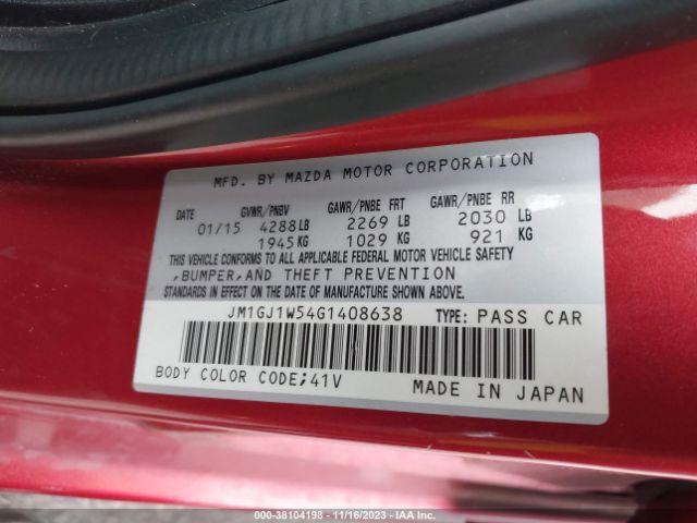 Photo 8 VIN: JM1GJ1W54G1408638 - MAZDA MAZDA6 