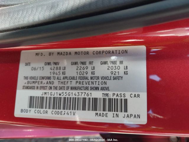 Photo 8 VIN: JM1GJ1W55G1437761 - MAZDA MAZDA6 