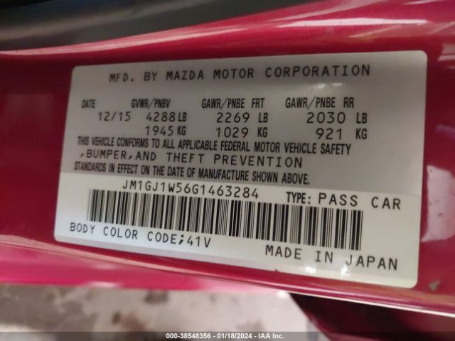 Photo 8 VIN: JM1GJ1W56G1463284 - MAZDA MAZDA6 