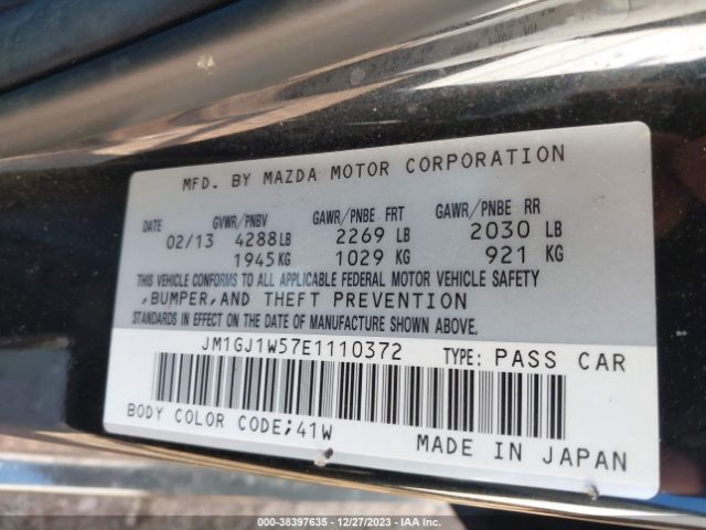 Photo 8 VIN: JM1GJ1W57E1110372 - MAZDA MAZDA6 