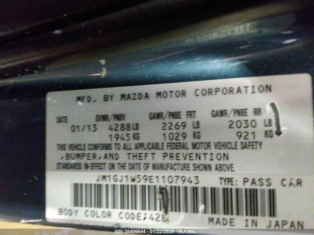 Photo 8 VIN: JM1GJ1W59E1107943 - MAZDA MAZDA6 