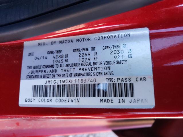 Photo 12 VIN: JM1GJ1W5XF1183740 - MAZDA 6 GRAND TO 