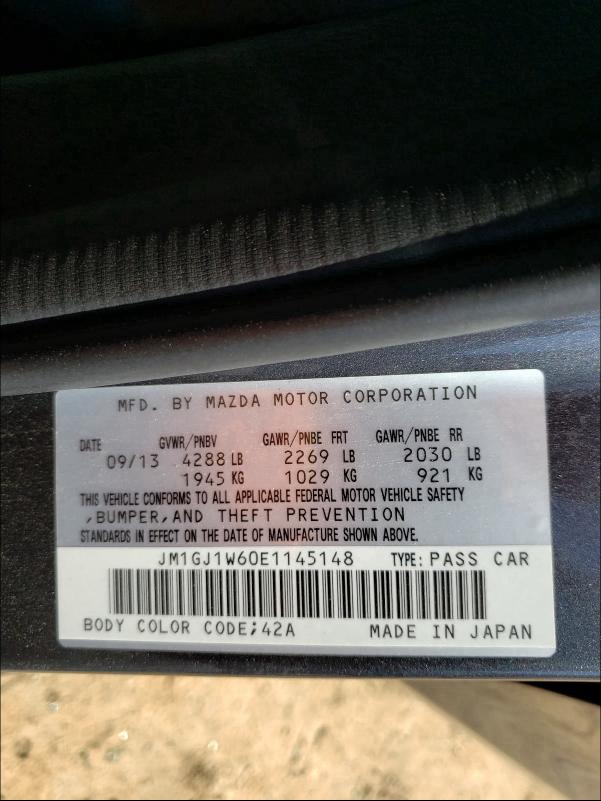 Photo 9 VIN: JM1GJ1W60E1145148 - MAZDA 6 GRAND TO 