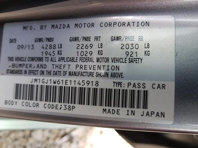 Photo 9 VIN: JM1GJ1W61E1145918 - MAZDA 6 GRAND TO 