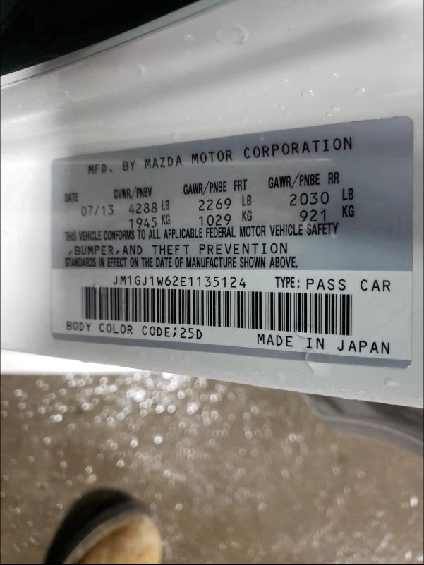 Photo 9 VIN: JM1GJ1W62E1135124 - MAZDA 6 GRAND TO 