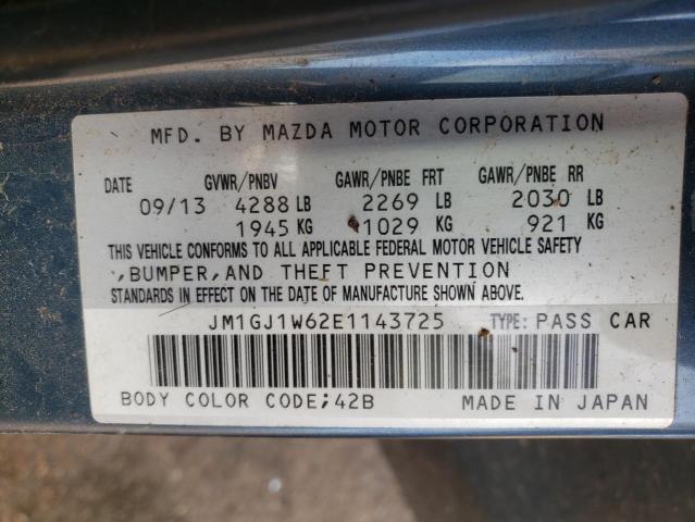 Photo 12 VIN: JM1GJ1W62E1143725 - MAZDA 6 GRAND TO 