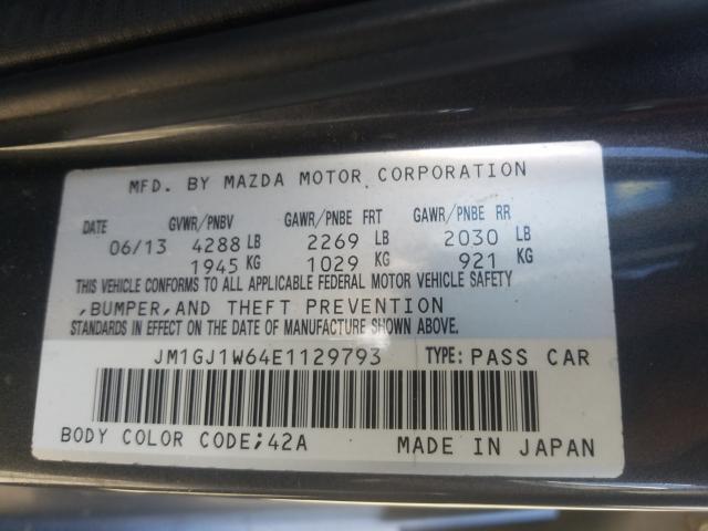 Photo 9 VIN: JM1GJ1W64E1129793 - MAZDA 6 GRAND TO 