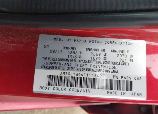 Photo 8 VIN: JM1GJ1W64E1143497 - MAZDA MAZDA6 