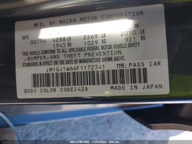 Photo 8 VIN: JM1GJ1W66F1172341 - MAZDA MAZDA6 