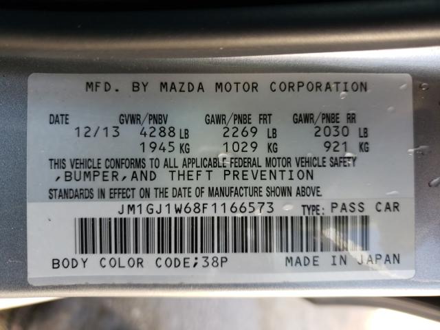 Photo 9 VIN: JM1GJ1W68F1166573 - MAZDA 6 GRAND TO 