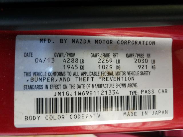 Photo 9 VIN: JM1GJ1W69E1121334 - MAZDA 6 