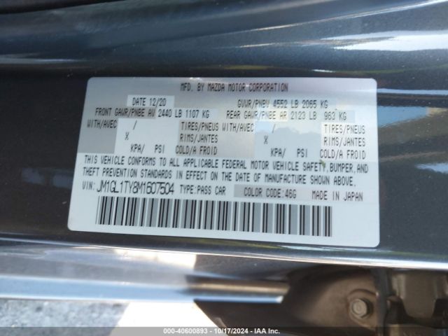 Photo 8 VIN: JM1GL1TY8M1607504 - MAZDA MAZDA6 