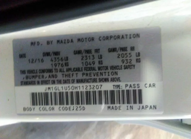 Photo 8 VIN: JM1GL1U50H1123207 - MAZDA MAZDA6 