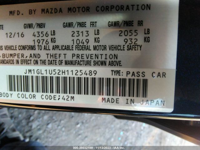 Photo 8 VIN: JM1GL1U52H1125489 - MAZDA 6 