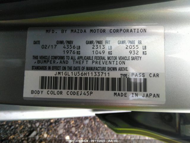 Photo 8 VIN: JM1GL1U56H1133711 - MAZDA MAZDA6 