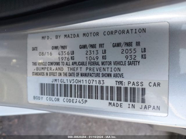 Photo 8 VIN: JM1GL1V50H1107183 - MAZDA MAZDA6 