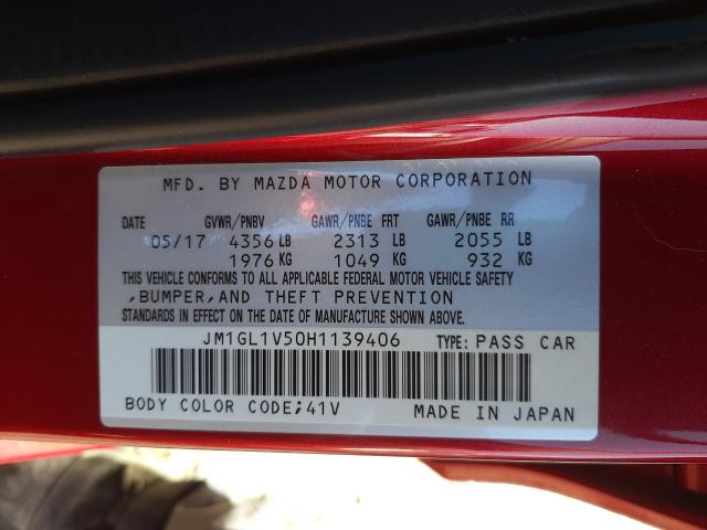 Photo 9 VIN: JM1GL1V50H1139406 - MAZDA 6 