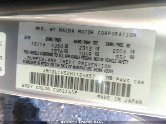 Photo 8 VIN: JM1GL1V52H1124857 - MAZDA 6 