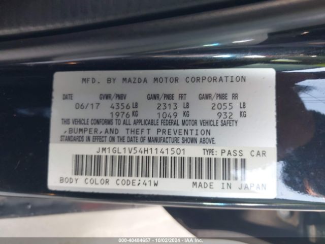 Photo 8 VIN: JM1GL1V54H1141501 - MAZDA MAZDA6 