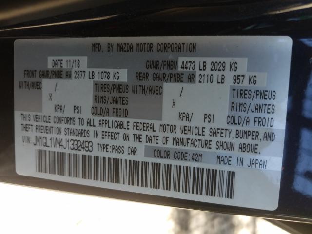 Photo 9 VIN: JM1GL1VM4J1332493 - MAZDA 6 TOURING 