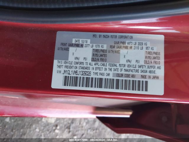 Photo 8 VIN: JM1GL1VM6J1329028 - MAZDA MAZDA6 