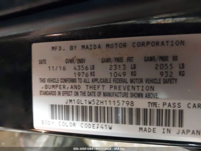 Photo 8 VIN: JM1GL1W52H1115798 - MAZDA MAZDA6 